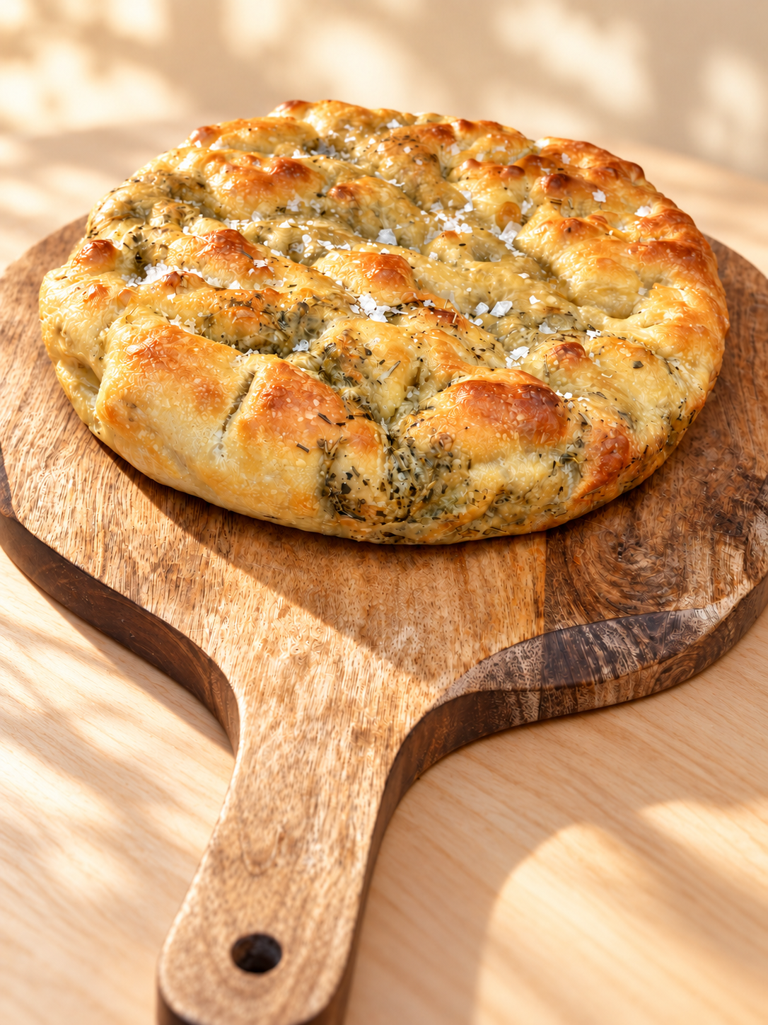 Italian herb sourdough focaccia
